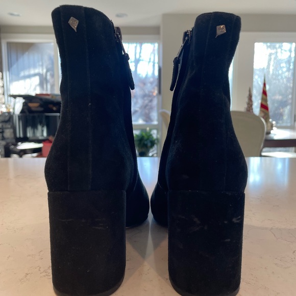 Black Suede Ankle Boots - Picture 3 of 5